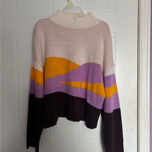 H&M Multicolor Cowl Neck Sweater